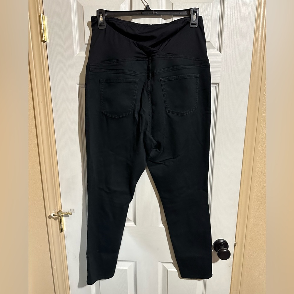 Over Belly Split Front Ponte Maternity Pants - Is… - image 5